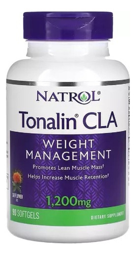 Natrol Tonalin Cla 1200mg Quema Grasa Control De Peso 90 Softgels Sabor Cártamo