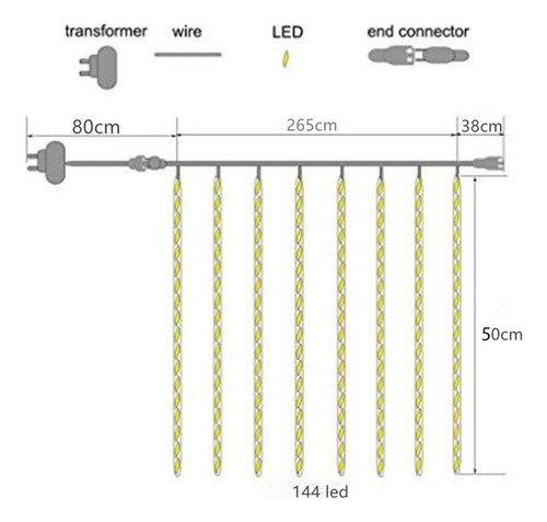 Mc Cadena De Luces Led Solares Impermeables For Exteriores