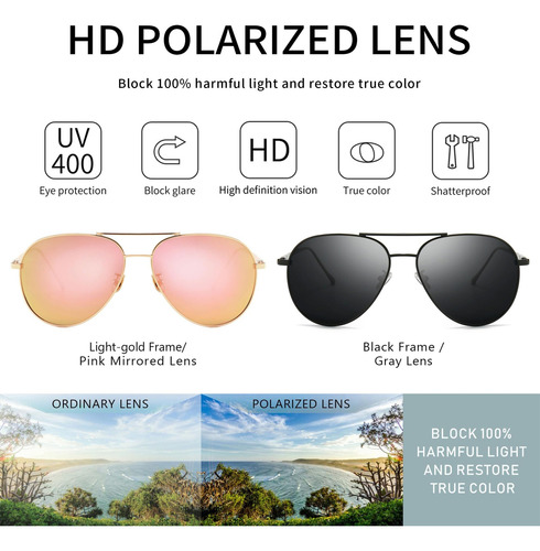 Sungait Gafas De Sol De Aviador Ligeras De Gran Tamaño Para