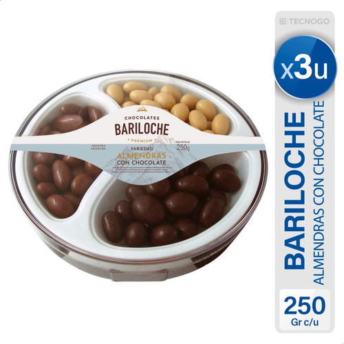 Chocolates Bandeja Bariloche Almendra Mix Premium Pack X3 U