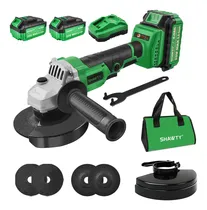 Comprar Esmeriladora Angular Shawty® Inalámbrica Sin Carbones C\u002F2 Baterías 20v 4.0ah 4½ Color Verde Apto Para Corte Y Afilado Profesional