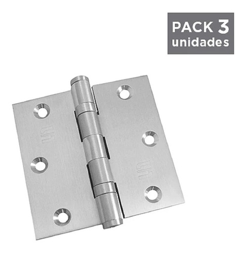 3 Bisagras Acero Inoxidable Scanavini 35x35 Con Rodamientos