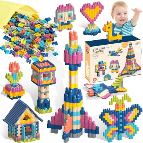Building Blocks For Kids,1080pcs Toddlers Stem Building...