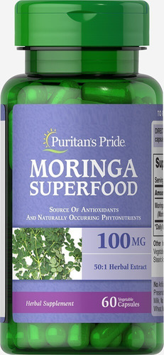Puritan's Pride | Moringa | 100mg | 60 Vegetable Capsules