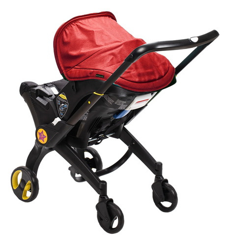 Carriola Convertible Mima2 Con Autoasiento Para Paseo Color Rojo Chasis Negro