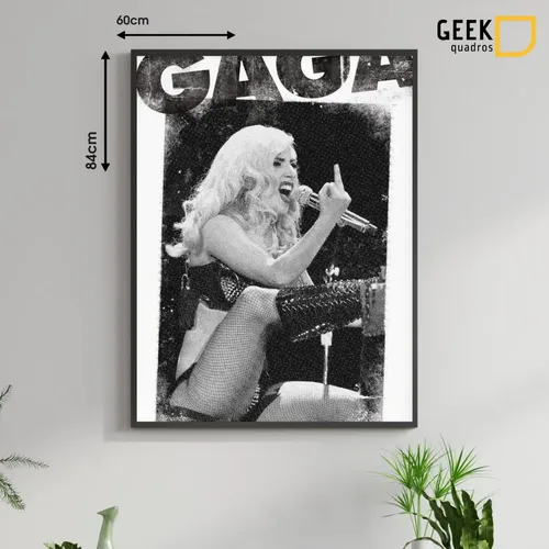 Quadro Poster Diva Pop Lady Gaga Arte A1 84x60cm | Parcelamento