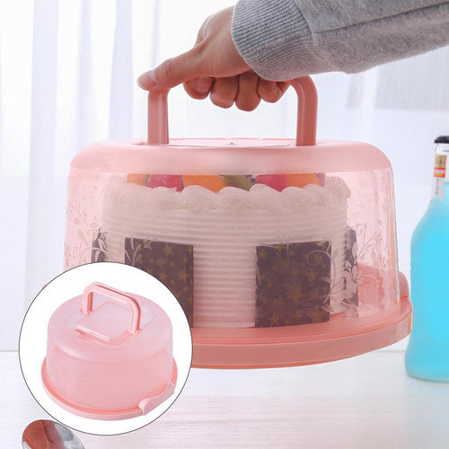 Caja De Plástico Redonda Para Transportar Pasteles