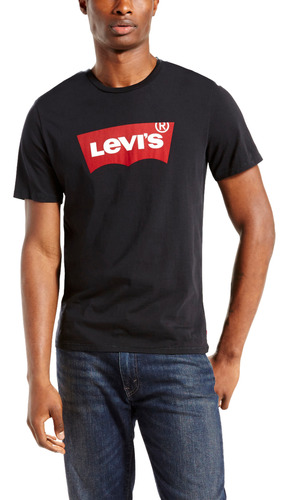 Polo Hombre Lisa Logo Negro Levis 17783-0137