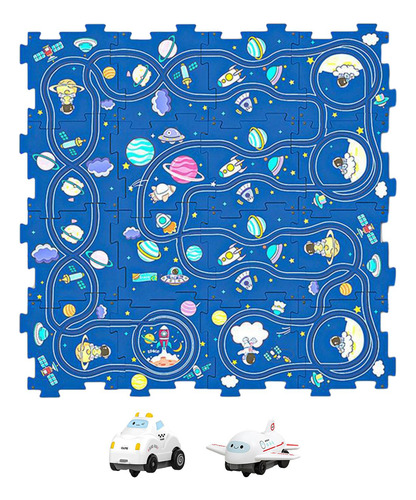 Juego De Pista De Rompecabezas Modelo Espacial 16 Piezas.