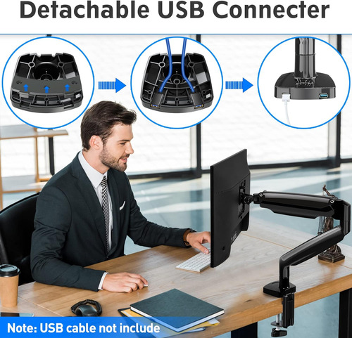 Brazo De Monitor Único Ultraancho Pantalla Máxima De ...