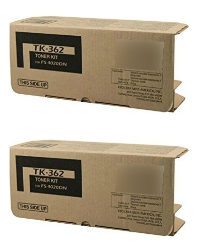 Genuine Kyocera Mita Tk-362 black Toner Cartridge 2-pack