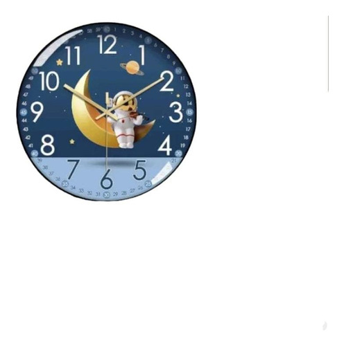 Reloj Pared Silencioso No Hace Tictac Astronauta Y Luna