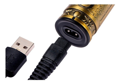 Imagen 7 de 7 de Cortadora de pelo VGR V-085 dorada 100V/240V