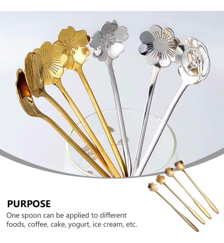 12 Cucharas Agitadoras De Acero Inoxidable Con Mango Largo P