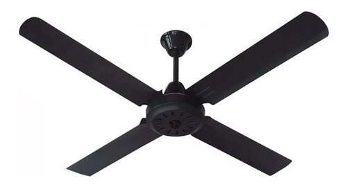 Ventilador De Techo Negro 4 Palas 5 Velocidades Cuo Tg