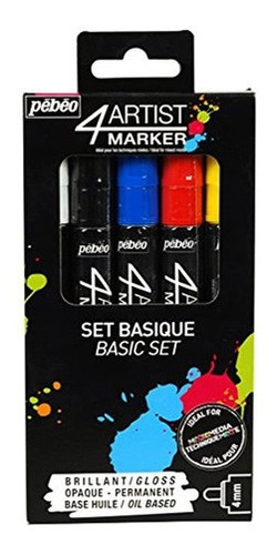 Marcadores Pebeo 4artist Marker Oil Paint Basic Set De 5 X 4