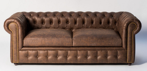 Imagen 1 de 4 de Sillón Sofá Chester Tapizado 3 Cuerpos Color Living - Cuotas
