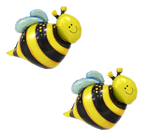 Set Globos Abejita Plim Plim X2 Unidades 80cm Dorado Abejita