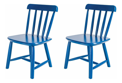 Kit 2 Cadeiras Infantis Mariah Azul Dc