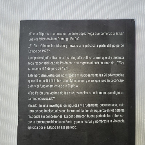 Imagen 3 de 10 de Peron Y La Triple A Sergio Bufano Lucrecia Teixido