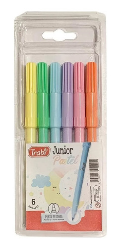 Marcador Trabi Junior Pastel X 6
