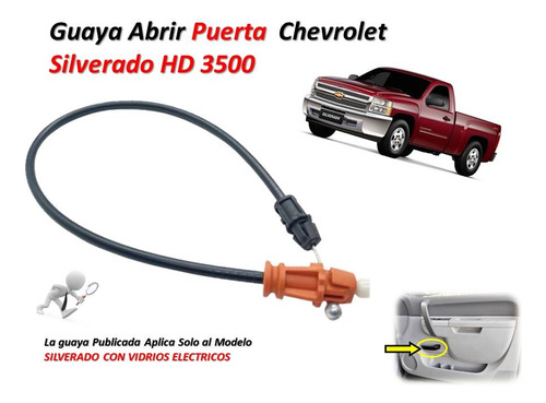 Guaya Puerta Silverado Hd 3500 Vidrios Electricos