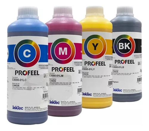 Kit Tinta Pigmentada Profeel Mega Tank Gx4010 Gx7010 Gx6010 Tinta Preto-ciano-amarelo-magenta