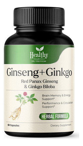 Red Panax Ginseng + Ginkgo Biloba, Suplemento Nootrpico Para