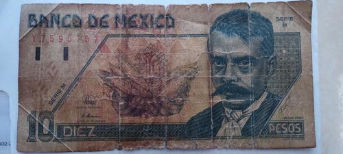 Billete De Emiliano Zapata 10 Pesos Año 1994