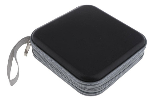 Fenteer Porta Cd Estuche Potatile De Dvd, Funda De Plástico De 40 Discos Para Cd/dvd, Negro, Individuales