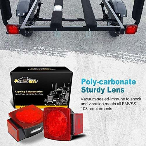Imagen 2 de 7 de Partsam Camion Trailer Kits De Luz Led Sumergible 2 X Cuadra