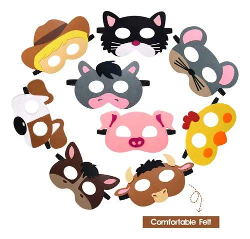 Ciyvolyeen Mascaras De Fiesta De Animales De Granja, Mascara