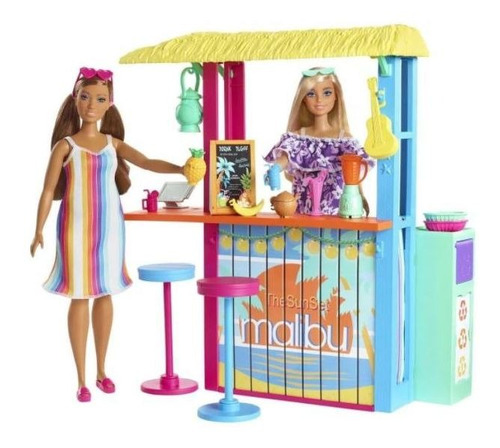 Playset Barbie Malibu Eco Quiosque De Praia Gyg23 Mattel