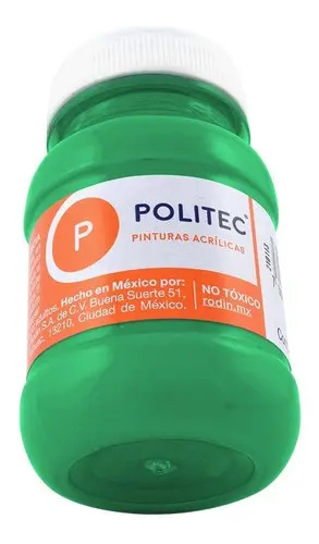 Acrílico artístico Politec 100ml verde claro no. 312 mate de 1