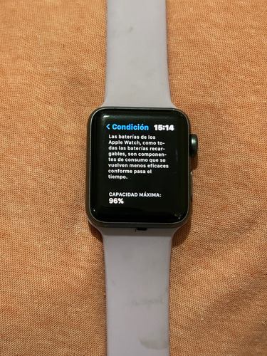 Apple Watch Series 3 38mm Aluminio Composite Black Gps Negro Silicon Morada Negro (Usado)