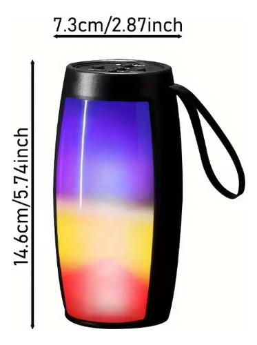 Corneta Inalambrica Bluetooth Radio Led Rgb Portatil Zq1202