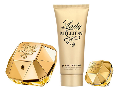 Set Paco Rabanne Lady Million 80ml Edp Volumen De La Unidad 80 Ml
