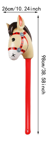 2 Caballo Inflable De Juguete Para Niños, Juguete Rojo
