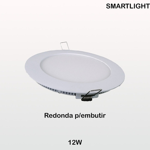 Lámpara Panel Redondo P/empotrar Blanca 12w Smartlight