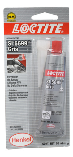 Silicona Loctite Gris 50 Gramos