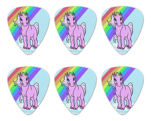 Unicornio Rosa Flotante Nube Arco Iris Novedad Pua Guitarra