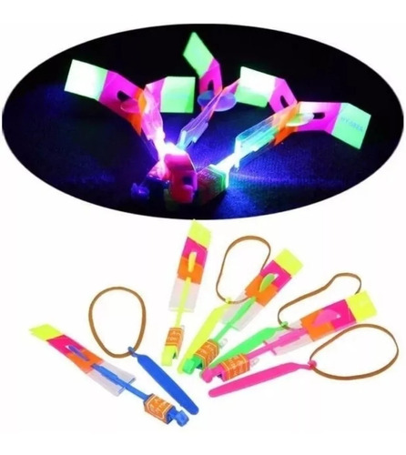 Pack X 20 Volador Lanzador Con Luz Led Juego Niños Y Adultos