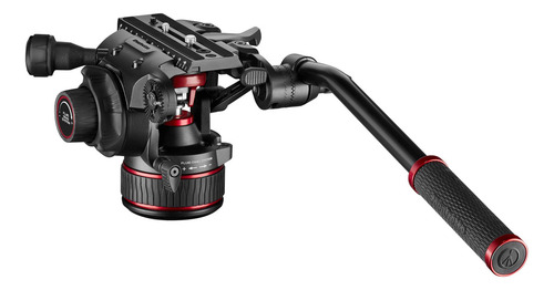 Kit Cabeza Fluida Manfrotto Nitrotech 608 + Tripié De Vídeo Color Negro