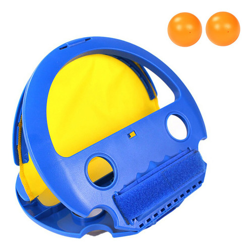 Brinquedo Raquete Com A Mão Lançando Pegando Ejetando Cor Azul