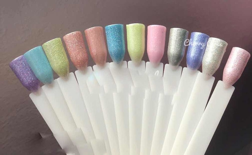 Imagen 3 de 6 de Gel Uv/led Miss Cherry Gama Unicornio 10ml Uñas Gel Semi 12p