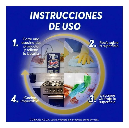 Limpiador Desengrasante Brasso Max Plus Para Cocina Doypack