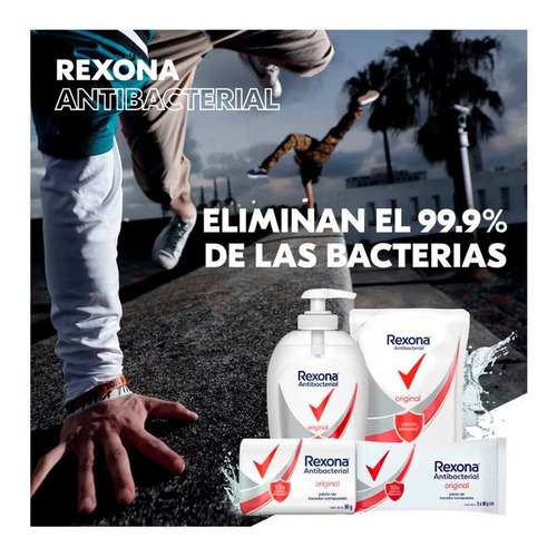 Jabon En Barra Rexona Antibacterial Original X 90 Gr
