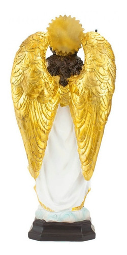 São Rafael Enfeite De Resina 51 Cm Cor Branco