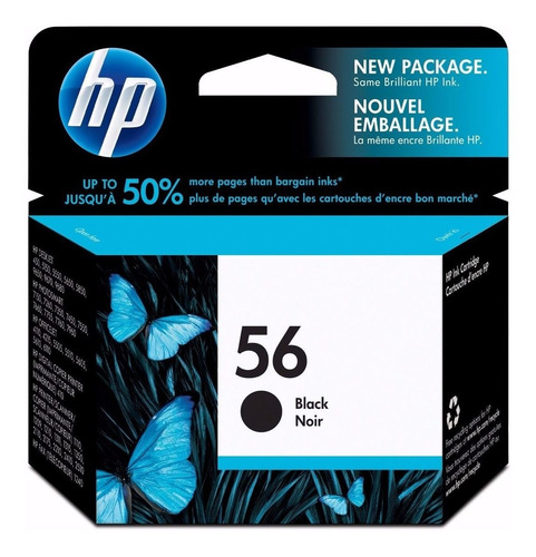 Cartucho Hp 56 - C6656a Negro Original En Caja Envio