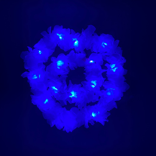 Collar Y Boa Led Argenparty Para Cotillón Fiesta Celeste